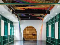 社區(qū)美術館室內空間展覽展示效果-1555-08