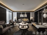 中式風格家居裝修裝飾室內(nèi)設計效果-H806-2